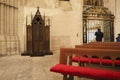 Old wooden confessional of the Cathedral of Cuenca, Spain