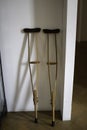 Old wooden crutches