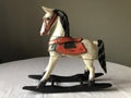 Old wooden decorative rocking horse