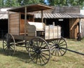 Old wooden delivery wagon Royalty Free Stock Photo