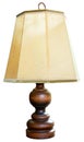 Old wooden desklamp, isolated on a white backgroun