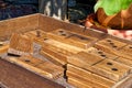 Old wooden domino game - Vintage fun Royalty Free Stock Photo