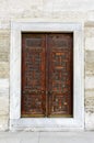 Old wooden door with Arabian pattern Royalty Free Stock Photo