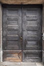 old wooden door as element of architec design