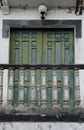 old wooden door on a balcony, Horta, Azores