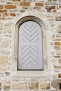 Old wooden door in church Cathedral