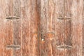 Old wooden door close up. Royalty Free Stock Photo