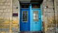 Old wooden door, Cyprus. NICOSIA, CYPRUS - 07 august 2017 Royalty Free Stock Photo