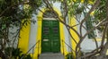 Old wooden door, Cyprus. NICOSIA, CYPRUS - 07 august 2017 Royalty Free Stock Photo