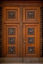 Old wooden door in Dresden city center Royalty Free Stock Photo