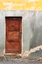 Old wooden door frame Royalty Free Stock Photo