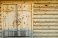 Old wooden door. wooden gate. Royalty Free Stock Photo
