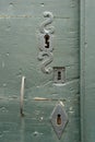 Old wooden door handle Royalty Free Stock Photo