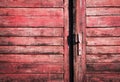 Old wooden door with handle Royalty Free Stock Photo