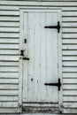 Old wooden door at the Historic English Camp on San Juan Island, Washington