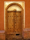 Old wooden door of an Iranian historical house