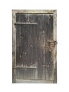 Old wooden door isolated on white Royalty Free Stock Photo