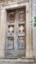 Old wooden door. Italian style. Royalty Free Stock Photo