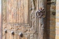 An old wooden door at the Kalan Mosque in Bukhara