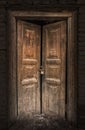 Old Wooden Door in Kashgar Old Town Royalty Free Stock Photo