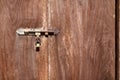 The old wooden door with latchkey Royalty Free Stock Photo