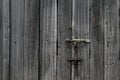 Old wooden door locked