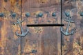 Old Wooden Door with Mail Slot Royalty Free Stock Photo