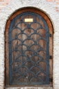 Old wooden door from medieval era. Royalty Free Stock Photo