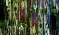 Old wooden door with multi-colored paint Royalty Free Stock Photo