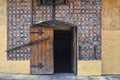 Old wooden door in Nice Royalty Free Stock Photo