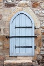 Old wooden door with padlock Royalty Free Stock Photo