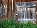 Old wooden door to a shed Royalty Free Stock Photo