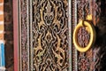 Old wooden doors with arabic pattern Royalty Free Stock Photo