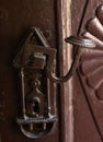 Old wooden doors on the churh