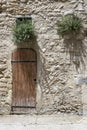 Old wooden doors in Saint-Saturnin-les-Apt Royalty Free Stock Photo