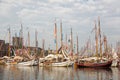 Old wooden dutch ships Royalty Free Stock Photo