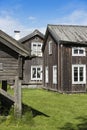 Old wooden farm buildings Halsingland Sweden Royalty Free Stock Photo