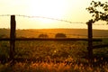 Warm glowing country sunset Royalty Free Stock Photo