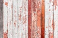 Old wooden fence with cracked paint texture Royalty Free Stock Photo