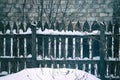 Old wooden fence of gray colour Royalty Free Stock Photo