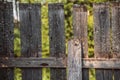 Old wooden fence in the village Royalty Free Stock Photo