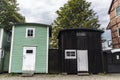 Houses in Fiskehoddorna, traditional fish market in Malmo, Sweden