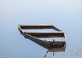 Wooden boat full of water Royalty Free Stock Photo