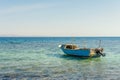 Old wooden fishing boat in the red sea in egypt Royalty Free Stock Photo