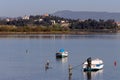 Fishing boats in the morning light Royalty Free Stock Photo