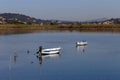 Fishing boats in the morning light Royalty Free Stock Photo