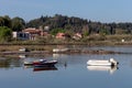 Fishing boats in the morning light Royalty Free Stock Photo