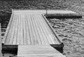 Old wooden floating dock Royalty Free Stock Photo