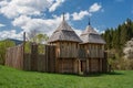 An old wooden fortress. Reconstruction. Royalty Free Stock Photo