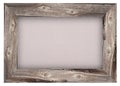 Old wooden frame with burlap background Royalty Free Stock Photo